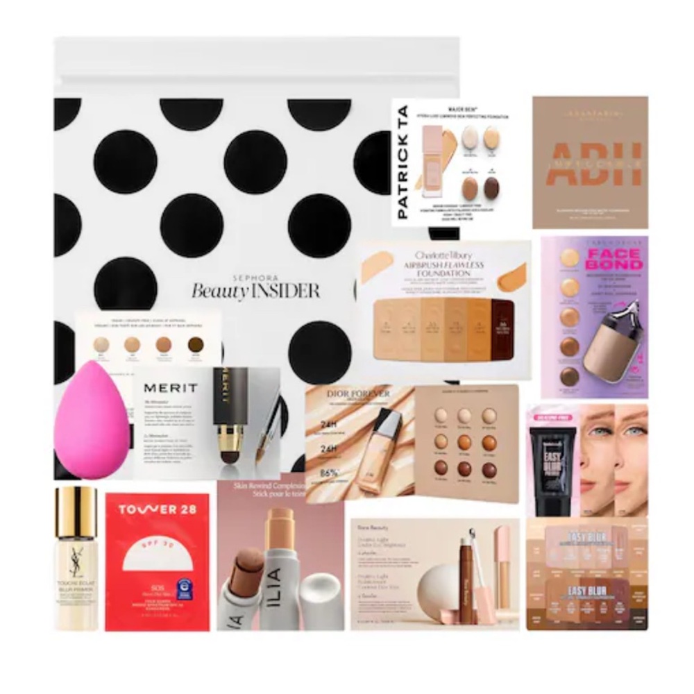 Sephora 12 Piece August 2025 Foundation Sample Bag